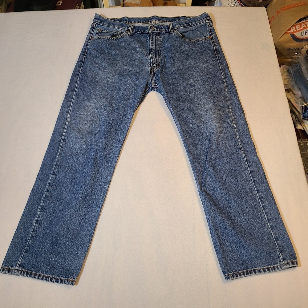 Levi's 505 Blue Jeans Men's 40x30 Regular Fit Straight Leg Denim Pants